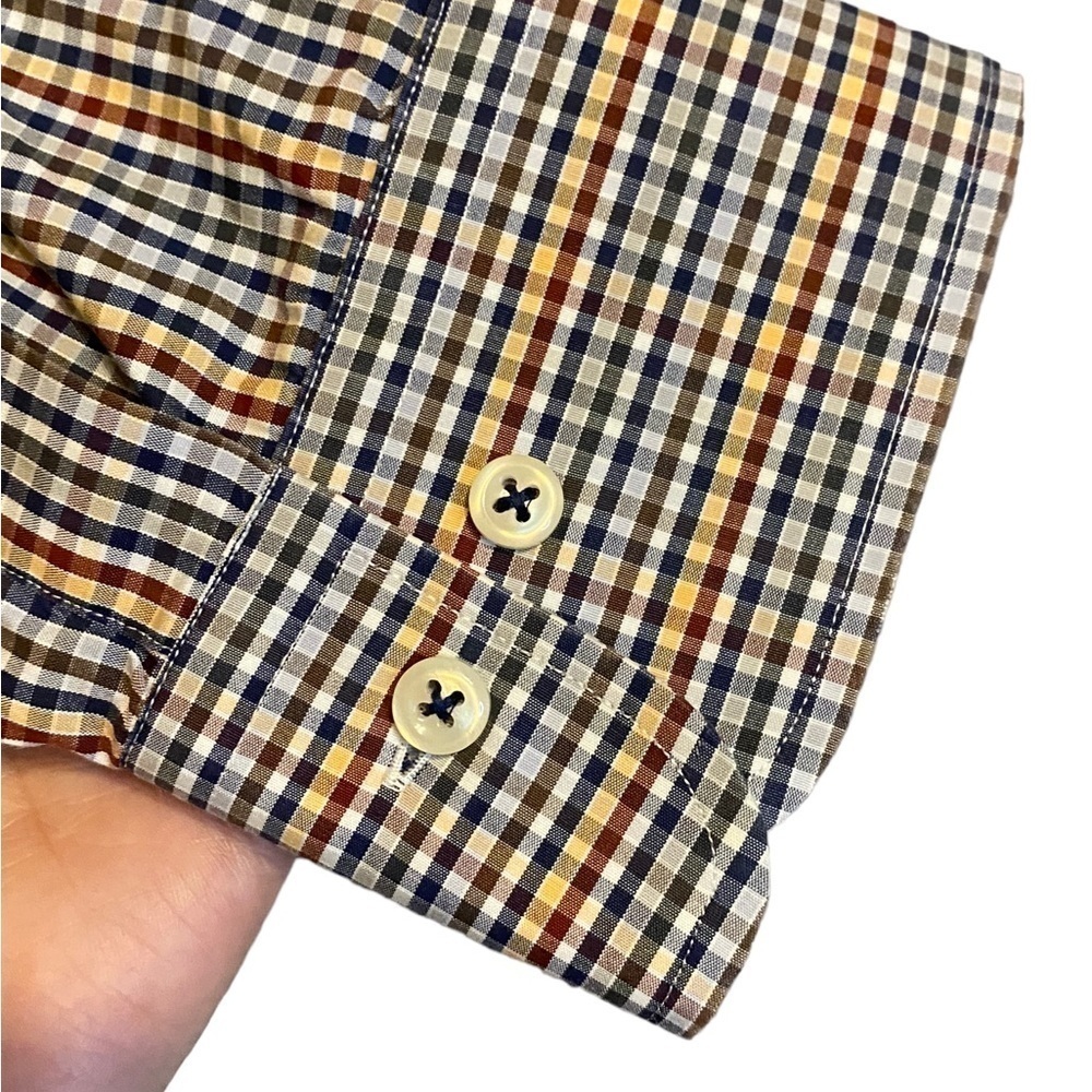 Peter Millar Plaid Button down long sleeve Dress Shirt Mens size XL - Picture 3 of 8